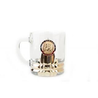 Кружка для чая и кофе с металлической накладкой А.С.Пушкин