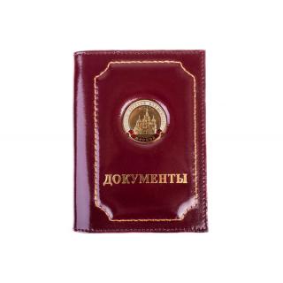 Обложка на документы+паспорт Храм Василия Блаженного