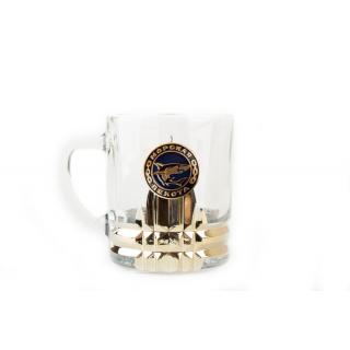 Кружка для чая и кофе с металлической накладкой Морская пехота (акула)