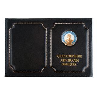 Обложка на удостоверение личности офицера Слава флоту Российскому ( Петр1)