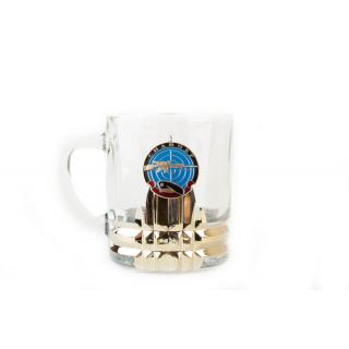 Кружка для чая и кофе с металлической накладкой Снайпер (черный берет)