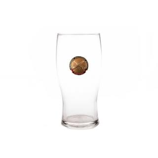Бокал для пива Тюльпан, с металлической накладкой Зенитные Ракетные войска
