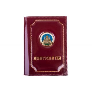 Обложка на документы+паспорт Храм Христа Спасителя