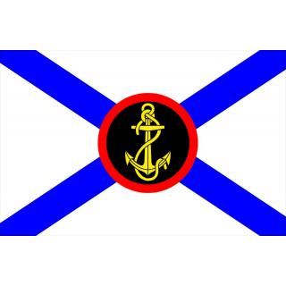 Флаг Морская пехота (якорь МП) на Андреевском флаге (ткань Direсt)