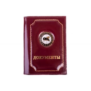 Обложка на документы+паспорт Морская пехота (черный берет с лавр.ветвью)