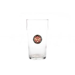 Бокал для пива Пейп-Эль, с металлической накладкой Долг Честь Мужество (Орел на красном фоне)
