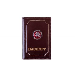 Обложка на паспорт Герб Крыма, кожа премиум