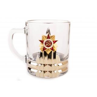 Кружка для чая и кофе с металлической накладкой Орден Отечественной Войны