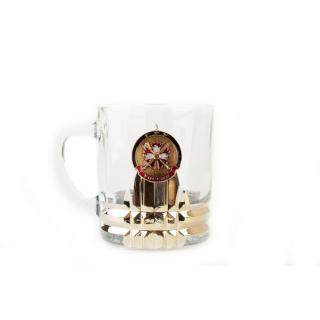 Кружка для чая и кофе с металлической накладкой ГРУ