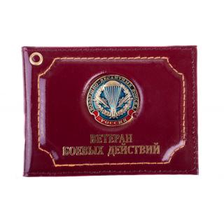 Обложка для удостоверение Ветеран боевых действий ВДВ (эмблема ст.образца)