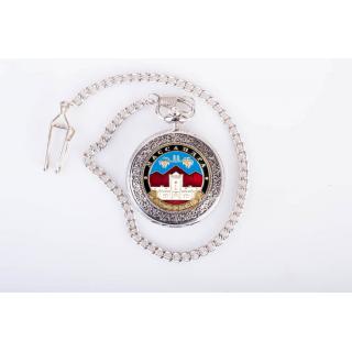 Часы карманные с металической накладкой "Массандра дворец. Крым"