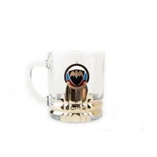 Кружка для чая и кофе с металлической накладкой ВВ (летучая мышь)