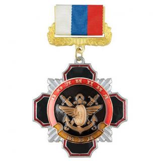 Медаль Полиция транспортная, на колодке триколор