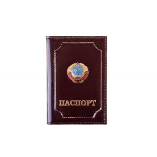 Обложка на паспорт Герб СССР, кожа премиум