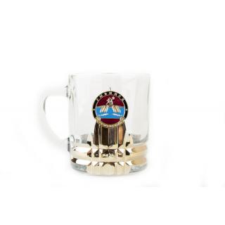 Кружка для чая и кофе с металлической накладкой Рыбинск