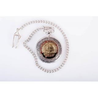 Часы карманные с металической накладкой "РЖД"