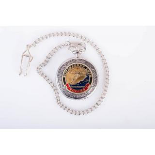 Часы карманные с металической накладкой "Вооруженные силы Крейсер «Кузнецов»"
