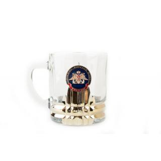 Кружка для чая и кофе с металлической накладкой ВМФ (Орел ВМФ)