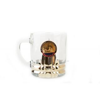 Кружка для чая и кофе с металлической накладкой Аврора