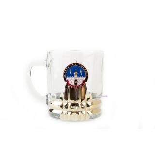 Кружка для чая и кофе с металлической накладкой Сергиев Посад