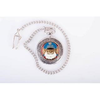 Часы карманные с металической накладкой "Дед (крутой дембель) синий"