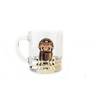 Кружка для чая и кофе с металлической накладкой ВМФ (Орел ВМФ, якоря)