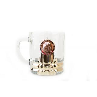 Кружка для чая и кофе с металлической накладкой Ю.Гагарин