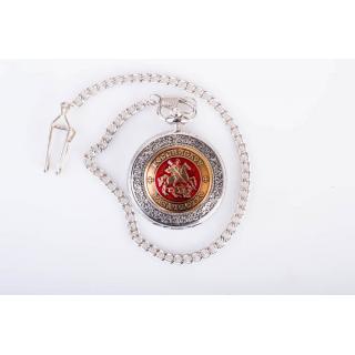 Часы карманные с металической накладкой "Российское казачество"