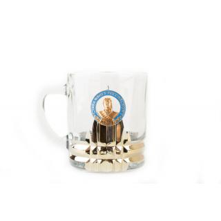 Кружка для чая и кофе с металлической накладкой Слава флоту Российскому (Петр1)