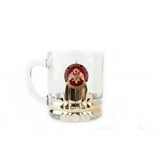Кружка для чая и кофе с металлической накладкой Ветеран боевых действий Росгвардия