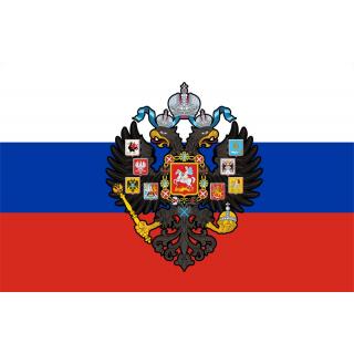 Флаг Российский с Гербом Российской Империи (ткань direct)