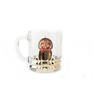 Кружка для чая и кофе с металлической накладкой Военная разведка (Орел спецназа на гвоздике ГРУ)