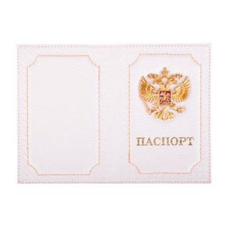 Обложка на паспорт Герб РФ орнамент нат.кожа флоттер