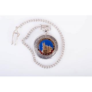 Часы карманные с металической накладкой "Ласточкино гнездо. Крым"
