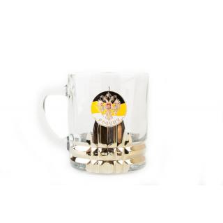 Кружка для чая и кофе с металлической накладкой Россия (Имперский флаг с Гербом)