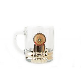 Кружка для чая и кофе с металлической накладкой ФССП