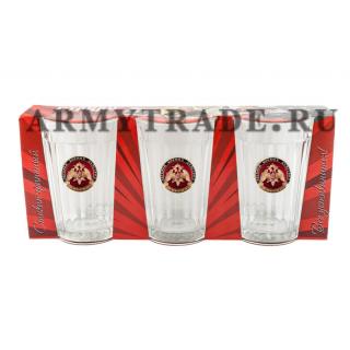 Подарочный набор из 3-х стаканов Ветеран боевых действий Росгвардия