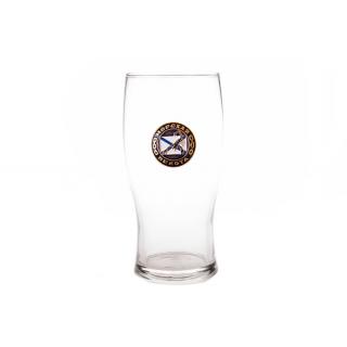 Бокал для пива Тюльпан, с металлической накладкой Морская пехота (скорпион на Андреевском флаге)