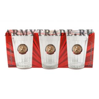 Подарочный набор из 3-х стаканов Сухопутные войска ст.обр.