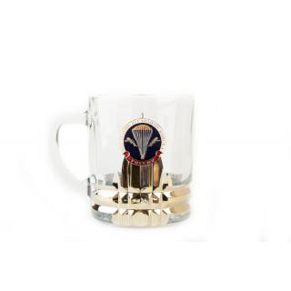 Кружка для чая и кофе с металлической накладкой ВДВ