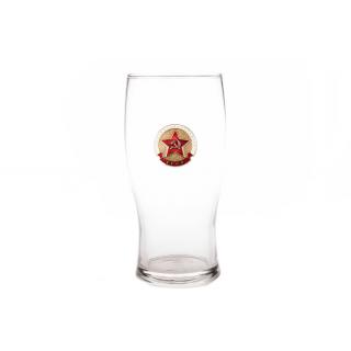 Бокал для пива Тюльпан, с металлической накладкой Звезда СА (армия, авиация, флот)